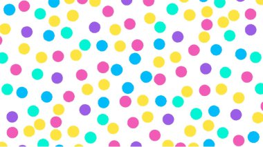 Poster, broşür veya el ilanı için renkli vektör puanları, polka noktaları posterleri, el ilanları veya kartlar. Sancak şablonu.