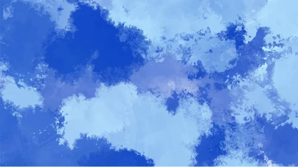 Abstract Blauwe Aquarel Achtergrond Handgeschilderde Aquarel Vector — Stockvector