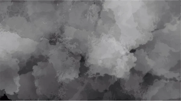 抽象的な黒い水彩の背景手描きの水彩 ベクトル — ストックベクタ