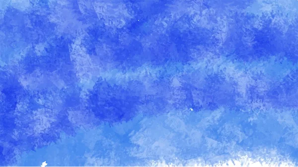 Absztrakt Kék Akvarell Háttér Kézzel Festett Akvarell Vektor — Stock Vector