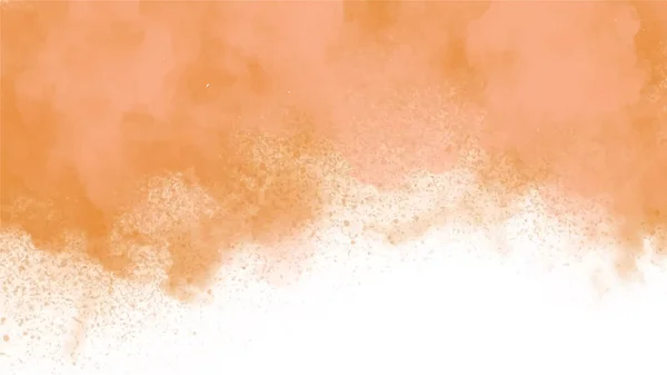 Abstraktes Orangefarbenes Aquarell Hintergrund Handgemaltes Aquarell Vektor — Stockvektor