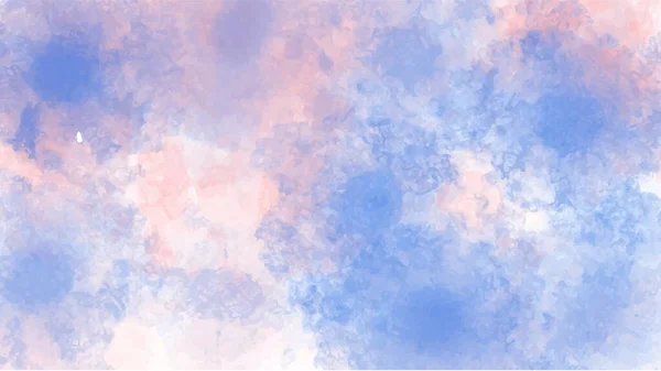 Abstract Blauw Roze Aquarel Achtergrond Met Hand Geschilderde Aquarel Vector — Stockvector