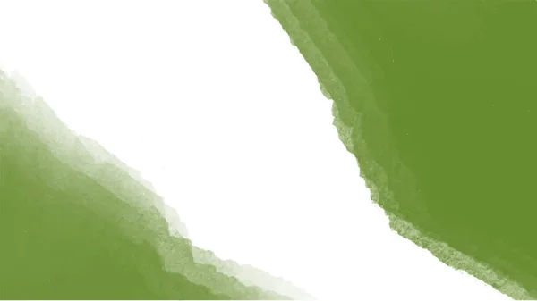 Abstraktes Grünes Aquarell Hintergrund Handgemaltes Aquarell Vektor — Stockvektor