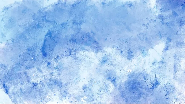 Abstrait Fond Bleu Aquarelle Aquarelle Peinte Main Vecteur — Image vectorielle