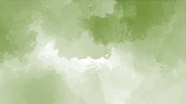 Fundo Aquarela Verde Abstrato Aquarela Pintada Mão Vetor — Vetor de Stock