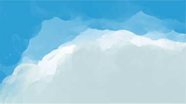 Soyut mavi suluboya arka plan. El boyası suluboya. vektör