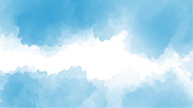 Soyut mavi suluboya arka plan. El boyası suluboya. vektör