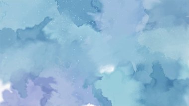 Soyut mavi suluboya arka plan. El boyası suluboya. vektör