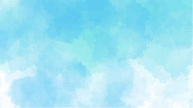 Soyut mavi suluboya arka plan. El boyası suluboya. vektör