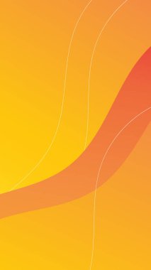 Pürüzsüz eğimleri ve dinamik şekilleri olan canlı, soyut turuncu arkaplan.