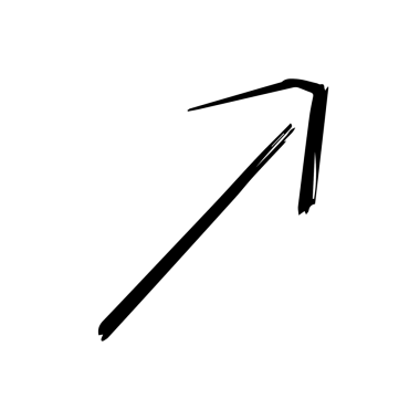 Şeffaf arkaplanda kara ok karala. PNG