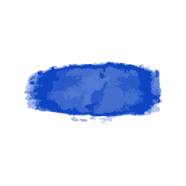 Mavi mürekkep fırça darbesi. Beyaz Arka plan 'da izole edilmiş. PNG