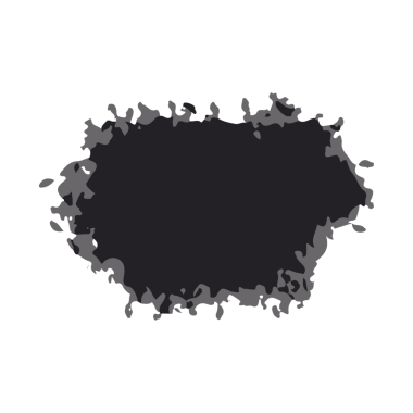 Siyah mürekkep fırça darbesi. Beyaz Arka plan 'da izole edilmiş. PNG