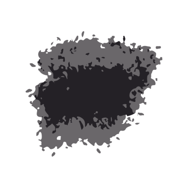 Siyah mürekkep fırça darbesi. Beyaz Arka plan 'da izole edilmiş. PNG