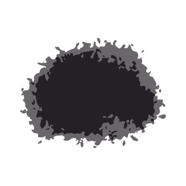 Siyah mürekkep fırça darbesi. Beyaz Arka plan 'da izole edilmiş. PNG