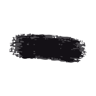 Siyah mürekkep fırça darbesi. Beyaz Arka plan 'da izole edilmiş. PNG