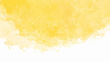 Tasarımınız için telif alanı olan sarı suluboya arka plan. vektör.