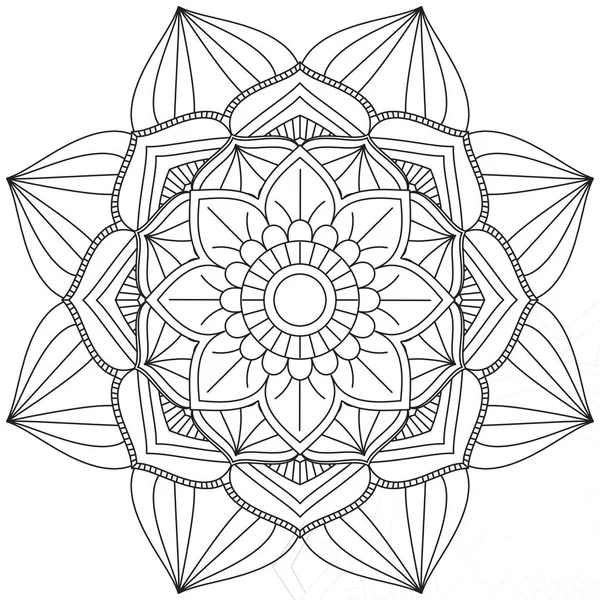 Yaprak Çiçeği Taç Yaprağı Renk Mandala Sanat Basit Grafik Şekli Vector Çiçek Orijinal Tasarım Klasik Dekoratif Özellikler Şablonu İslam Arap Mistik Dini Lotus