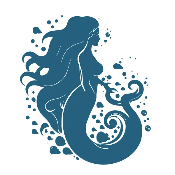Mermaid Veronika — Stock Vector