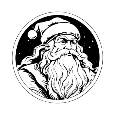 Noel Baba çizgisi tasarımı için basit bir illüstrasyon.