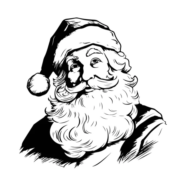 Santa Claus Line Art Simple Illustration Your Design — Stock Vector