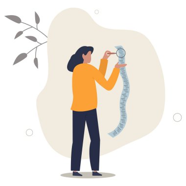 İş veya kişisel finans kavramı için fatura, masraf ve gider analizi..