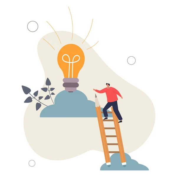 Creative Idea Inspiration Imagination Create New Innovative Work Opportunity Wisdom — Stock Vector