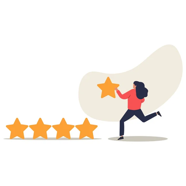 User Experience Kundenfeedback Sterne Bewertung Oder Business Und Investment Rating lizenzfreie Stockillustrationen