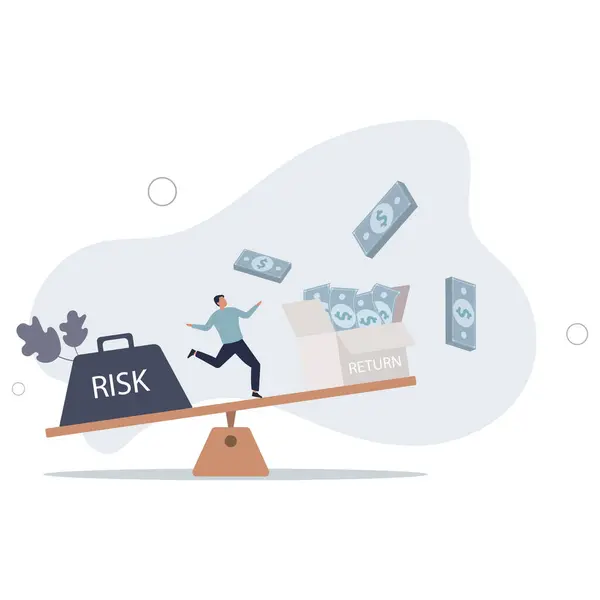 Investment High Risk High Expected Return Investor Risk Appetite Securities — Stock Vector