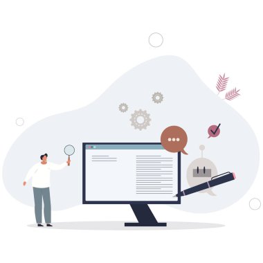 Yapay zeka ya da yapay zeka otomatik hikaye blogları. Robotik yazma haber yayını ve makale oluşturma..
