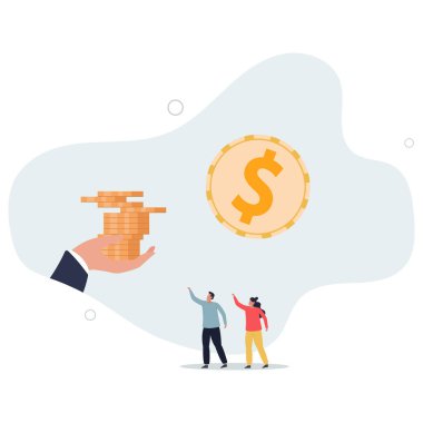 Devasa patronun eli mutlu ofis çalışanlarına para veriyor..