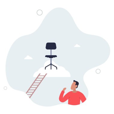 Yönetim kurulu başkanı bulut üzerinde. Yetenek ve çalışanlar için merdiven var..