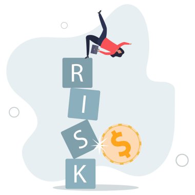 Yatırım riski, dengesizlik ve hisse senedi piyasasında düşüş, istikrar ve belirsizlik .