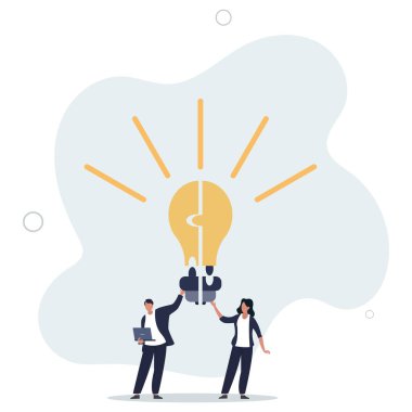 İş fikri için takım çalışması, sorunu çözmek için takım çalışması, başarı için birlikte çalışma stratejisi