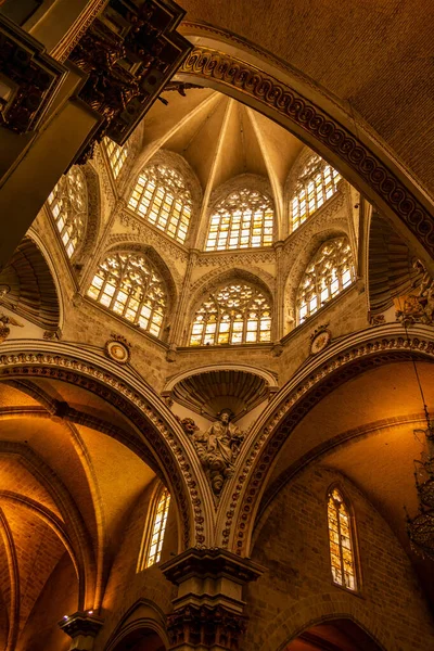 Vnitřní Pohled Valencijskou Katedrálu Červen 2022 Valencie Španělsko — Stock fotografie