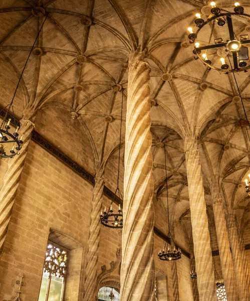 Vista Interior Lonja Seda Valência Andaluzia Espanha — Fotografia de Stock