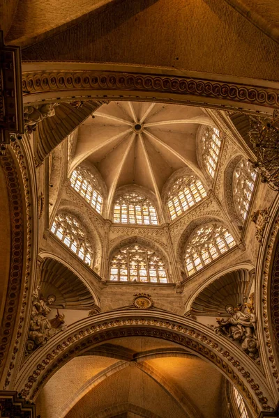 Wnętrze Katedry Walencji Czerwiec 2022 Walencja Hiszpania — Zdjęcie stockowe