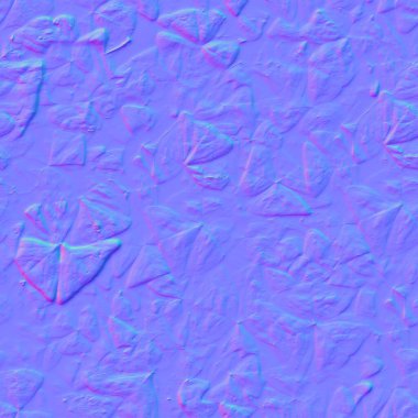 Taç yaprakları normal haritada. 3B Görüntü