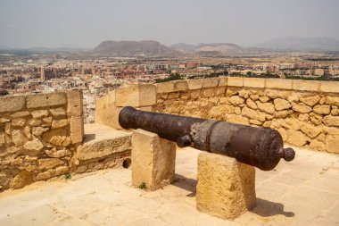 View from the castle of Santa Barbara in Alicante. August 2022 Alicante, Andalusia - Spain