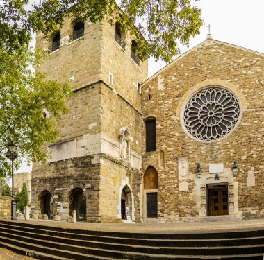 View of the Cathedral of San Giusto in Trieste.October 2022 Trieste Friuli Venezia Giulia - Italy
