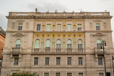 Trieste 'deki Hükümet Sarayı manzarası, Friuli Venezia Giulia - İtalya