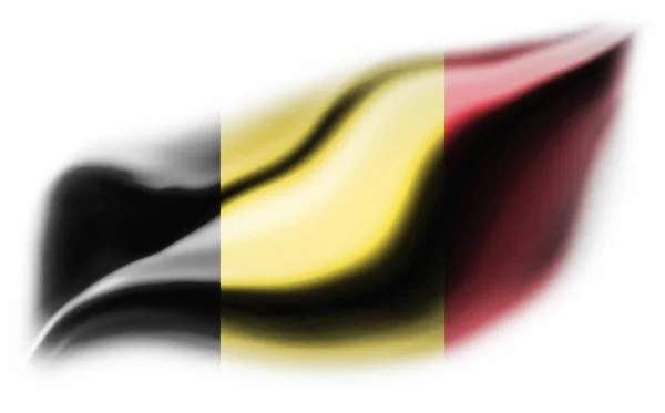 Fondo Blanco Con Bandera Bélgica Rota Ilustración — Foto de Stock