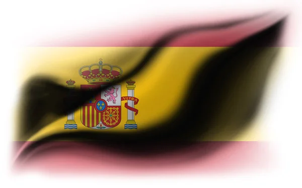 Vit Bakgrund Med Flagga Riva Spanien Illustration — Stockfoto