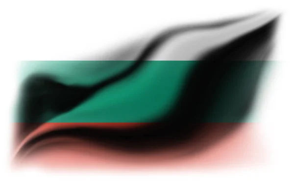 白色背景的旗帜被撕破的保加利亚 3D插图 — 图库照片