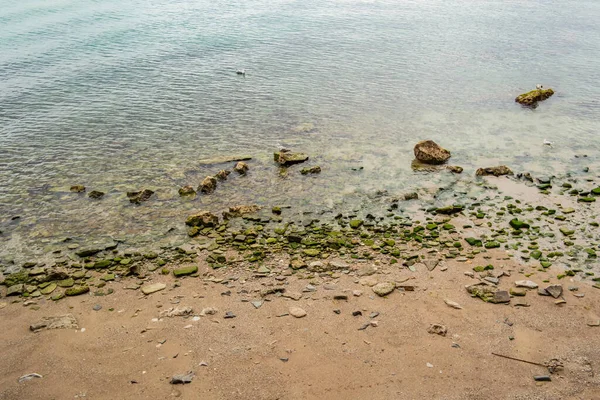 Вид Море Виале Мирамаре Пасмурный День Фриули Джулия Италия — стоковое фото