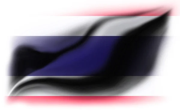 Weißer Hintergrund Mit Zerrissener Thailand Flagge Illustration — Stockfoto