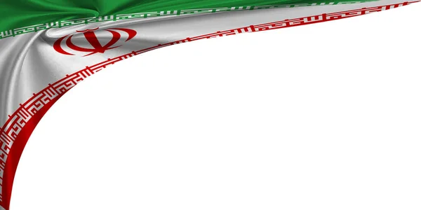 Білий Фон Прапором Ірану Ілюстрація — стокове фото