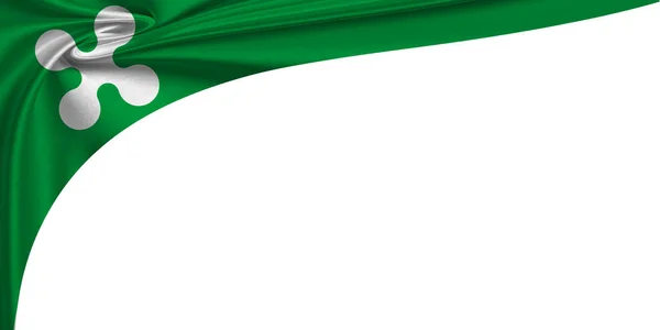 Fondo Blanco Con Bandera Lombardía Ilustración — Foto de Stock