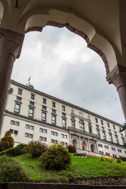 Udine Kalesi manzarası. Ekim 2023 Udine, Friuli Venezia Giulia - İtalya