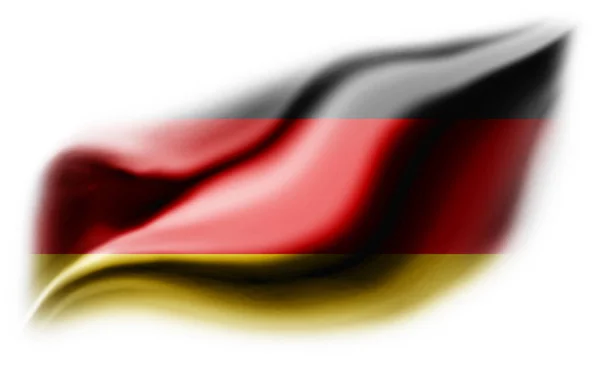 Weißer Hintergrund Mit Zerrissener Deutschland Fahne Illustration — Stockfoto